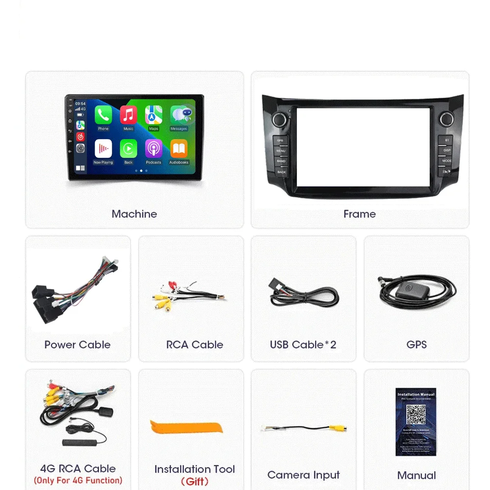 Carplay Android 16 Car Radio For Nissan Sylphy B17 Sentra 2012 2013 2014 2015 2016 2017 2018 Multimedia Dvd Video Player Stereo