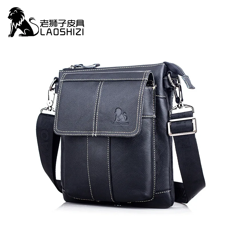 Imagem -06 - Bolsa Crossbody de Couro Genuíno para Homens Bolsas Mensageiro Masculino Bolsa de Ombro com Aba Bolsas de Viagem 100 Couro Nova Moda 2023