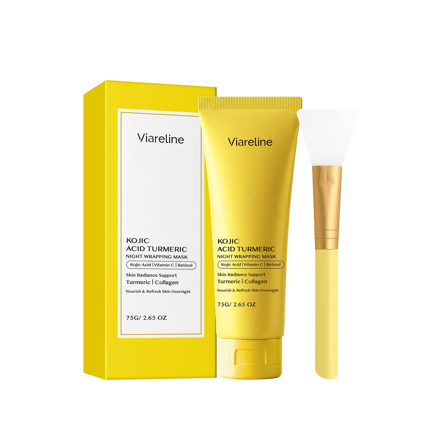 

Collagen Overnight Wrapping Peel Off Facial Mask Deep Cleansing Pores Oil Control Turmeric Wrapping Night Face Mask