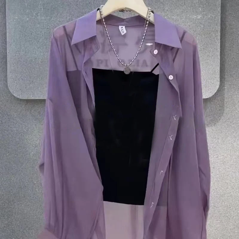 Moda risvolto bottone tinta unita camicia coreana tutto-fiammifero abbigliamento femminile 2025 primavera estate nuove magliette casual camicetta da pendolarismo allentata