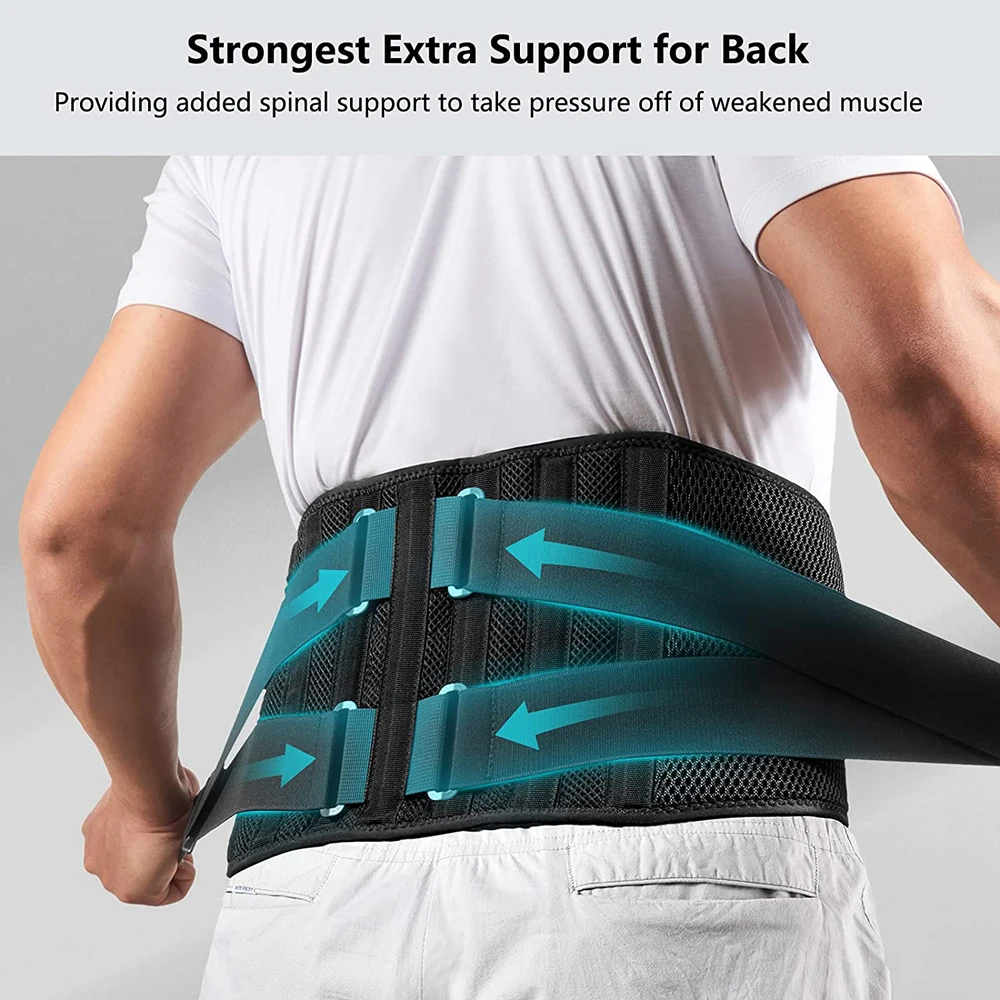 Back Brace for Men and Women - Breathable Waist Lumbar Lower Back Support Belt for Sciatica, Herniated Disc, Scoliosis Back Pain