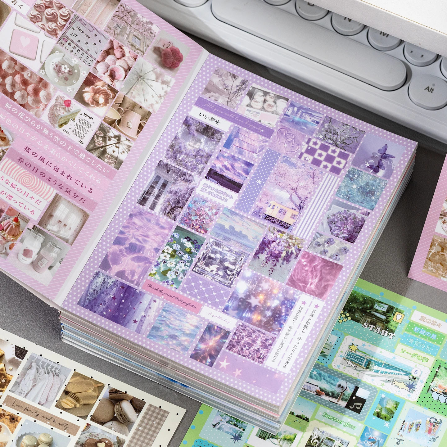 20sheets Fresh Landscape Pattern Sticker Book Daily Fragments Series Handmade Booklet Scrapbook Photo Frame Album Handmade