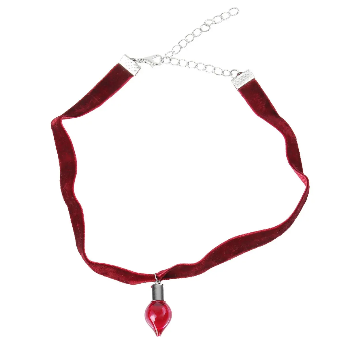 

1Pcs Blood Flask Necklace Adjustable Gothic Neck Chain Halloween Christmas Party Neck Jewelry Decoration Necklace