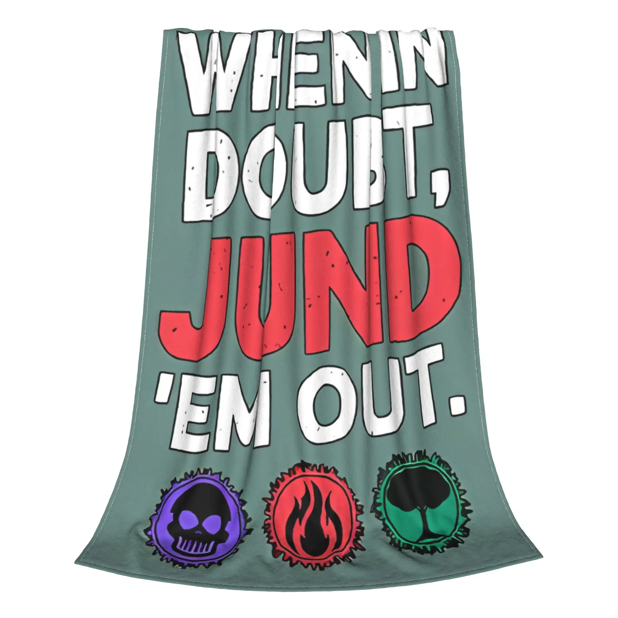 1PC Home Cutecore When In Doubt, Jund 'Em Out MTG Blanket Super Cosy Plush Home Living Room Sofa Halloween