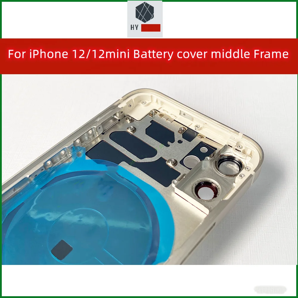 Battery Back Housing Glass Cover + Middle Frame + SIM Tray + Side Key Parts for iPhone 12 Mini 13 Mini