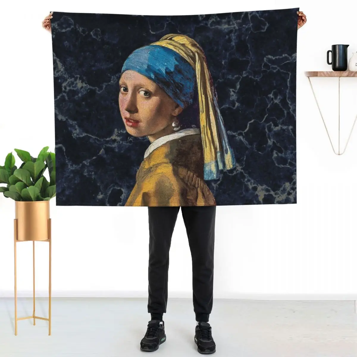 

Girl with a pearl earring Throw Blanket Flannel Fleece Soft Warm Throw Blanket