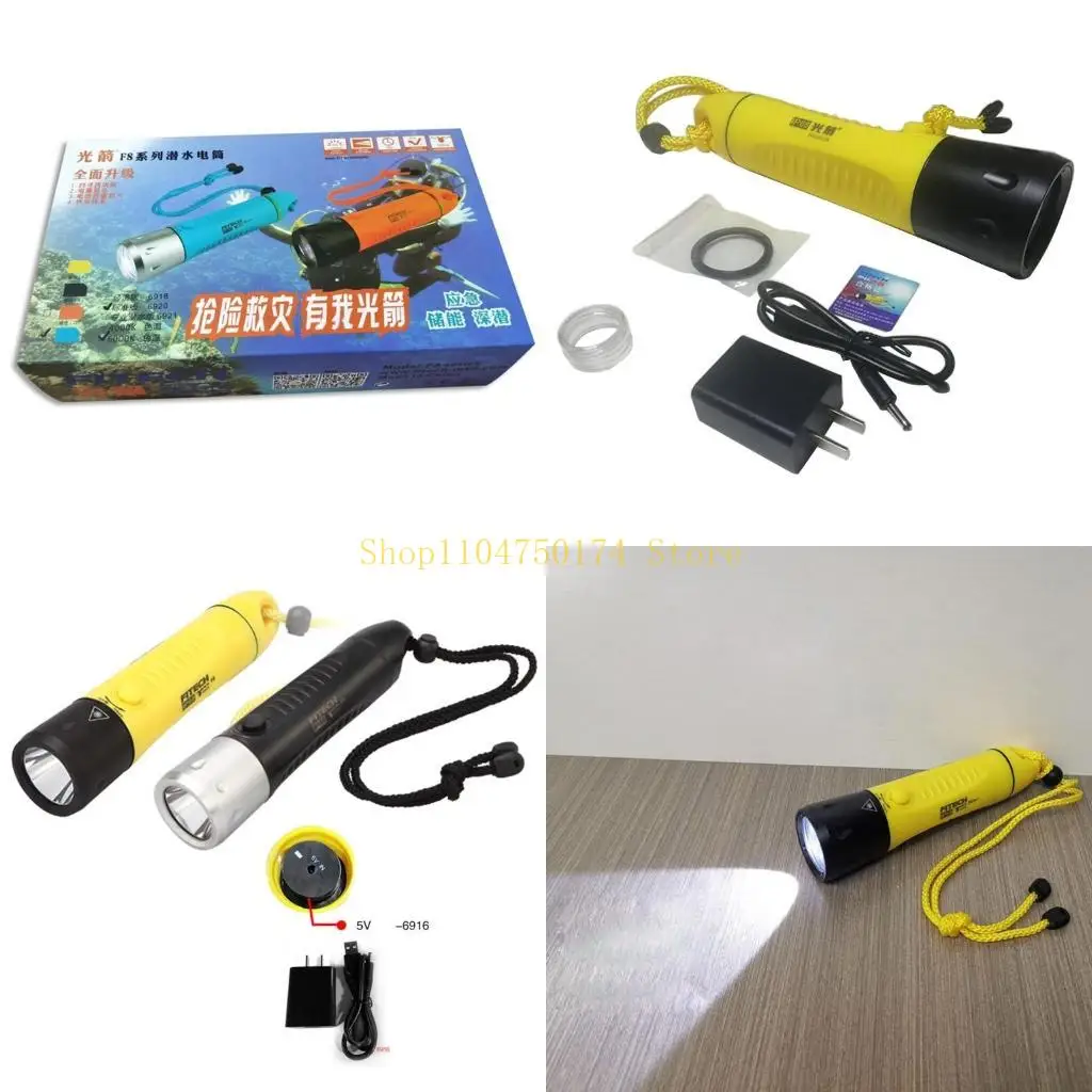 LED Flashlights for Emergencies Diving Lamp Flashlight Can be Submerged in Water Top Sale