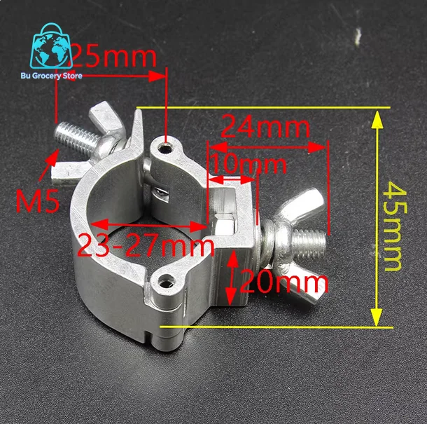 Aluminum Alloy Round Tube Cross Fastener Clamp - Universal Scaffolding Rotating Double Tube Fixed Buckle