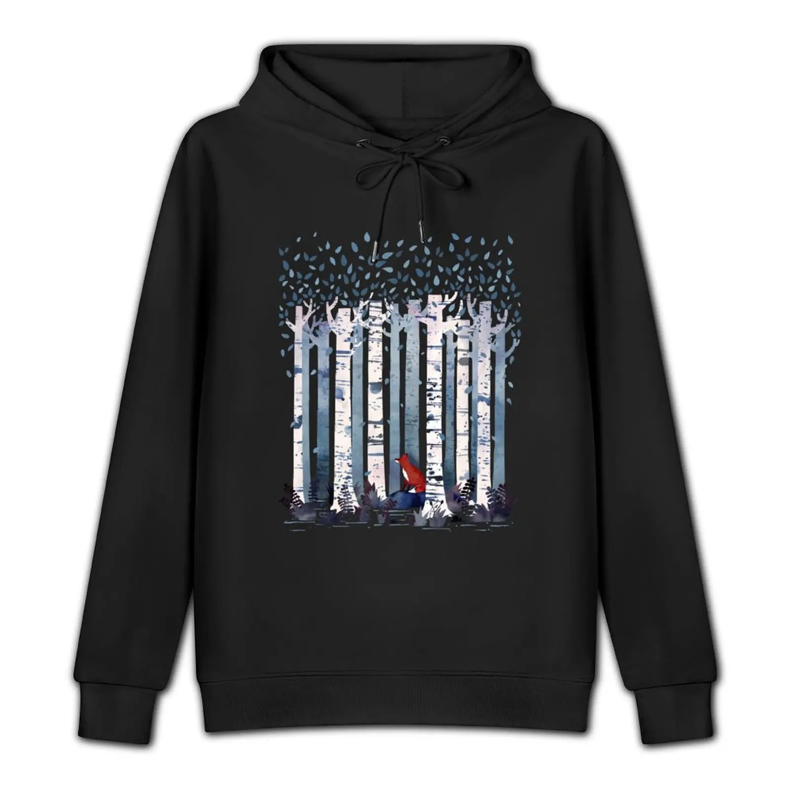 The Birches (in Blue) Pullover Hoodie mens designer clothes autumn new features of hoodies & sweatshirts