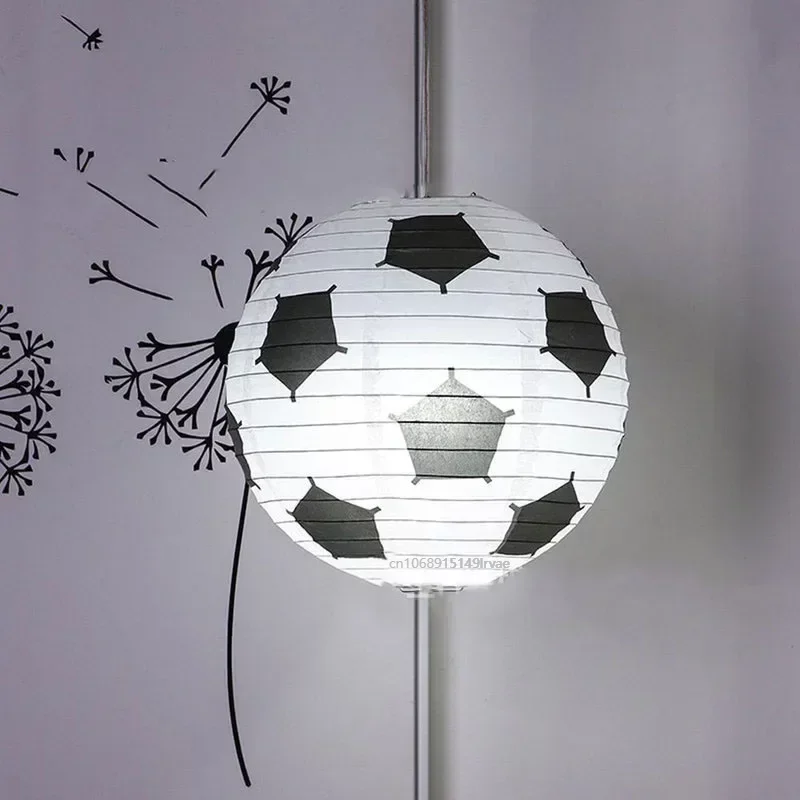 8/12inch Sports Series Basketball Football Baseball Paper Lantern Fashion Lampshade Layout Kids Birthday Party Decor Supplies