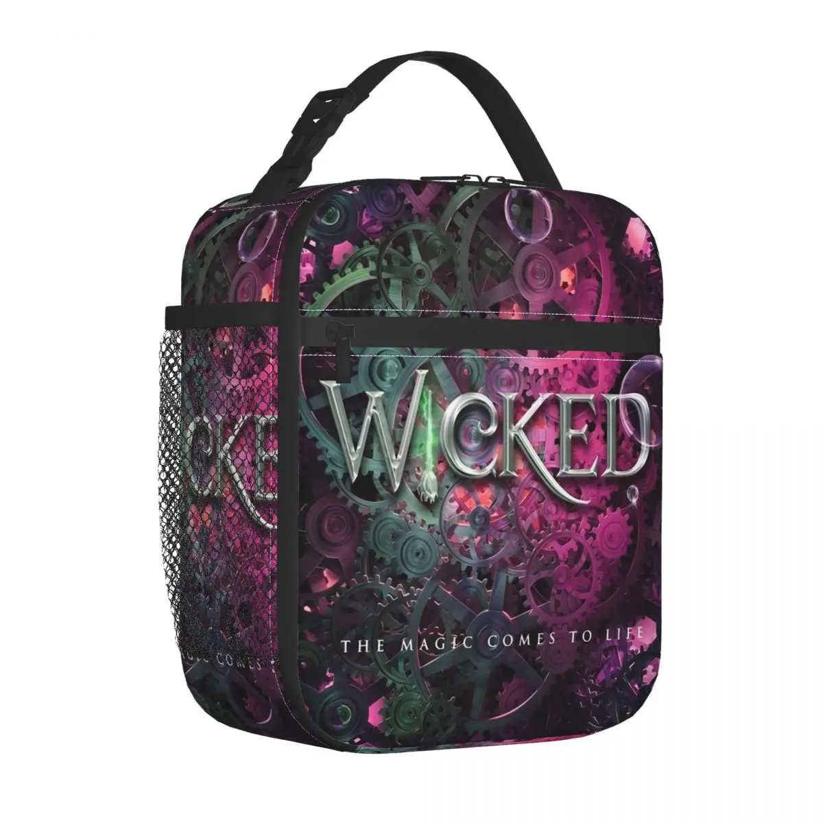Movie Musical Wicked Insulated Lunch Bags Leakproof Meal Container Cooler Bag Tote Lunch Box Beach Outdoor Food Bag