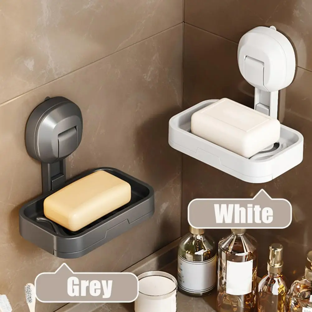 Easy Assembly Soap Holder Bathroom Soap Organizer Rust-proof Suction Cup Soap Dish Organizer with Strong for Bathroom