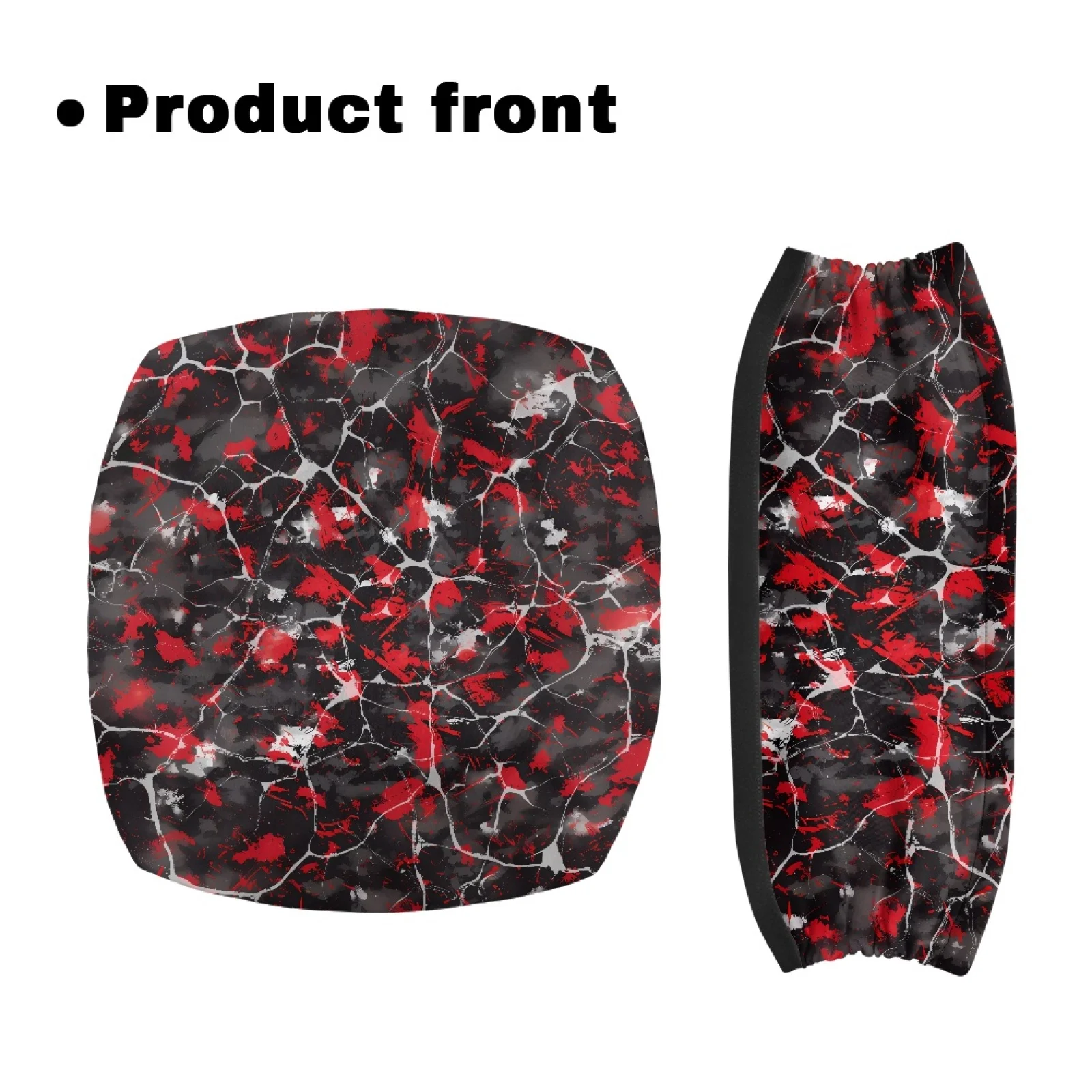 Coloranimal Crackle Ink Splash 2 Pcs Rollator Seat Covers Polyester Fabric Walker Seat Cover for Elder