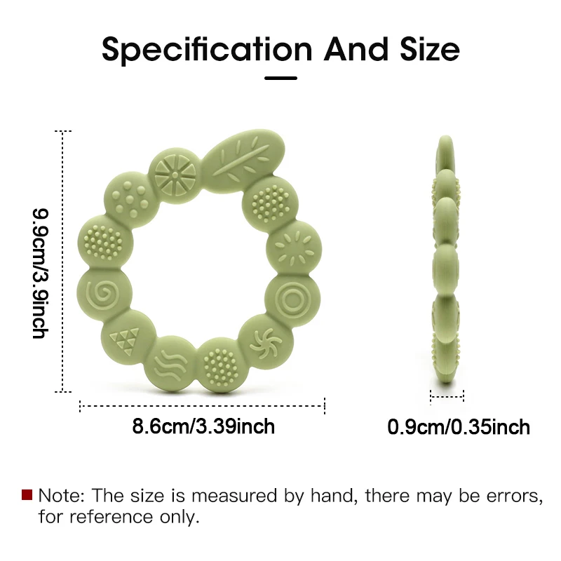 Jouets de dentition en Silicone pour bébé, sans BPA, cadeau pour nouveau-né, anneau en forme de feuille, jouet à mâcher pour garçon et fille, accessoires de soins pour bébé