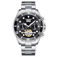 GUANQIN Men's Skeleton Mechanical Wristwatch Automatic Tourbillon Sport Waterproof Sapphire Crystal Man Watch Relogio Masculino