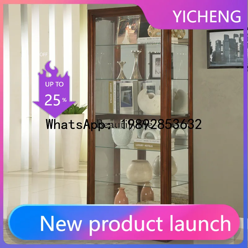 

QQ Glass display Customized wine cabinet Light luxury decoration Locker with light