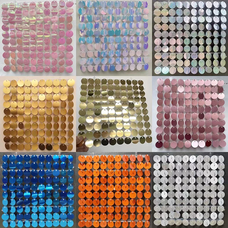 Decorative Background Wall Sequins Glittering In Bulk 2500pcs Round Square DIY Party Fragments with Many Colors Wedding Birthday