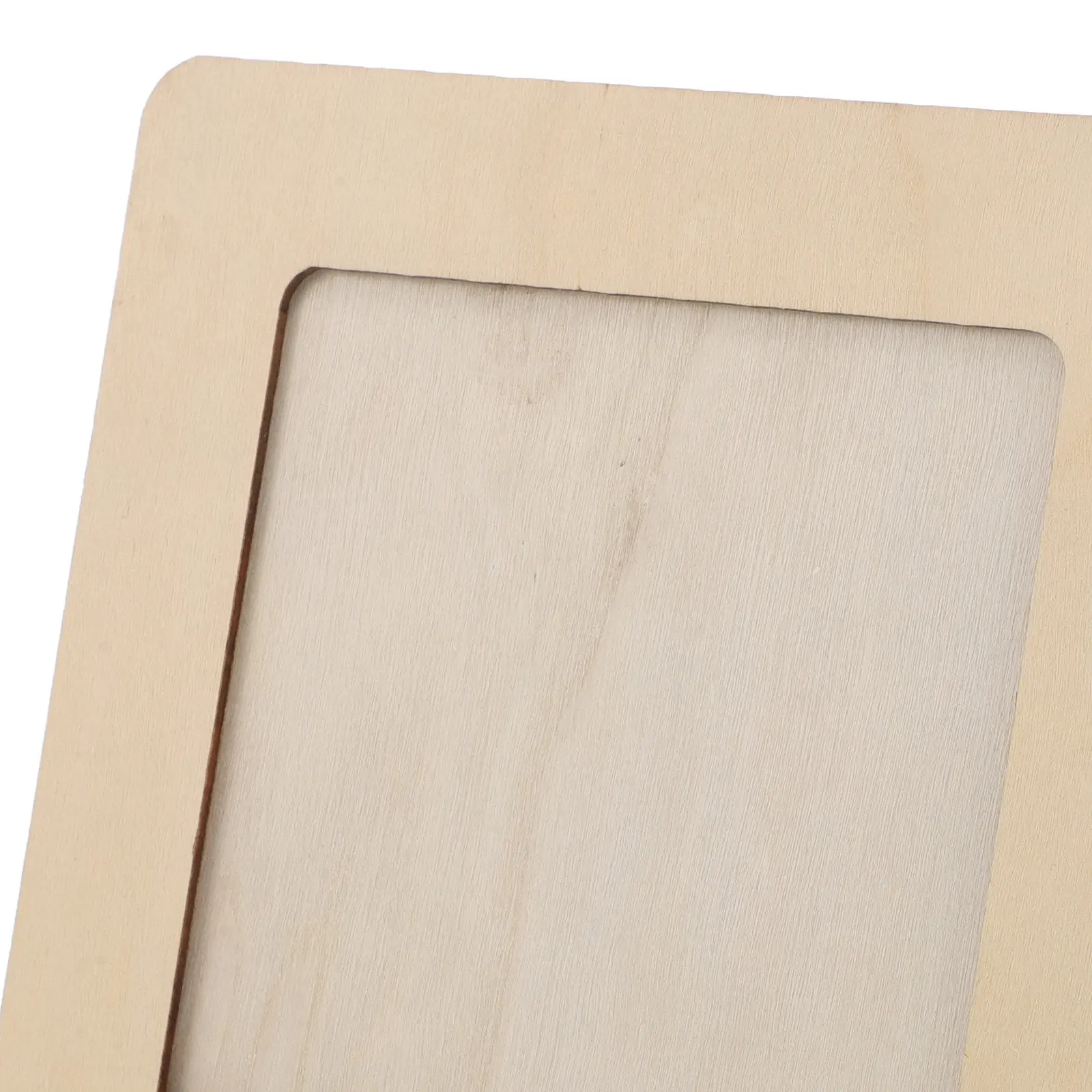 4Pcs Unfinished Wooden Photo Frames DIY Craft Kit Blank Wood Picture Frames for Painting Clay Decoration Tabletop Display Home