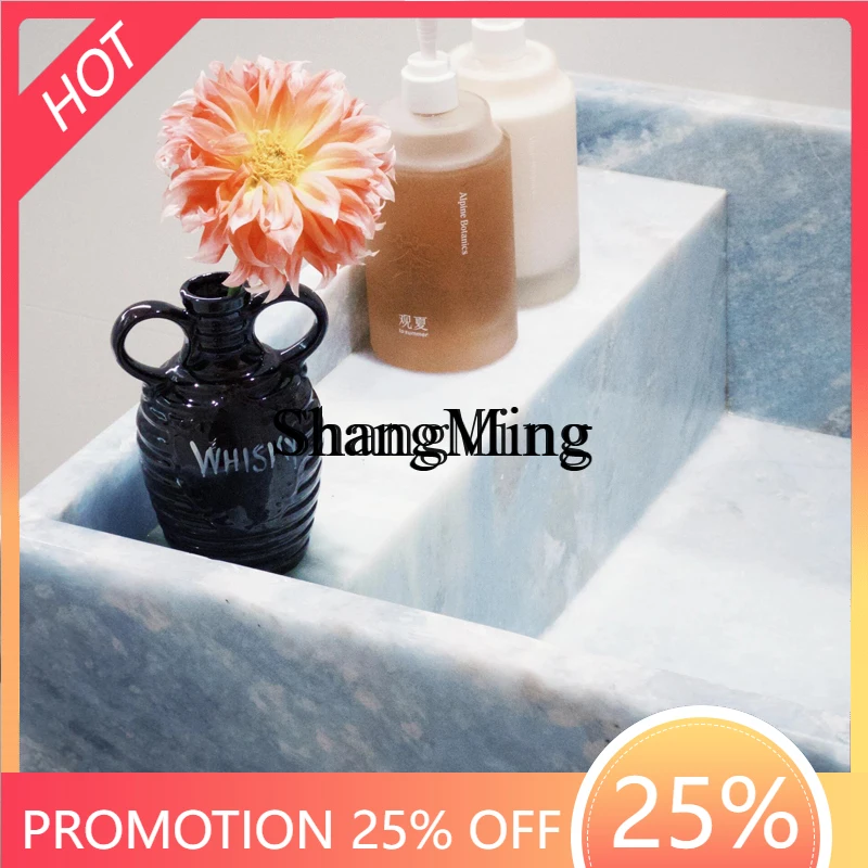 

Стильный уличный умывальник из синего хрусталя, тумба для ванной комнаты, элитный умывальник