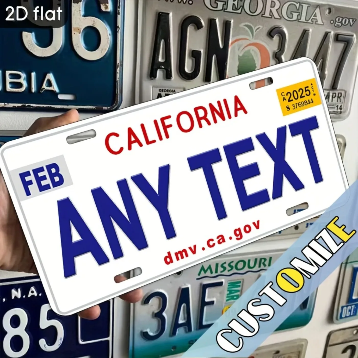 Custom Personalized California Metal Signs Unique Home Bar Garage Holiday Decor (Only Decoration) image 6
