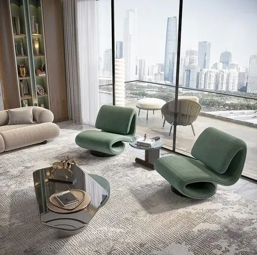 Italian Minimalist Single Sofa Abnormal-Shaped Luxury Light Modern Simple Negotiation Chair for Dining Living Reception Room