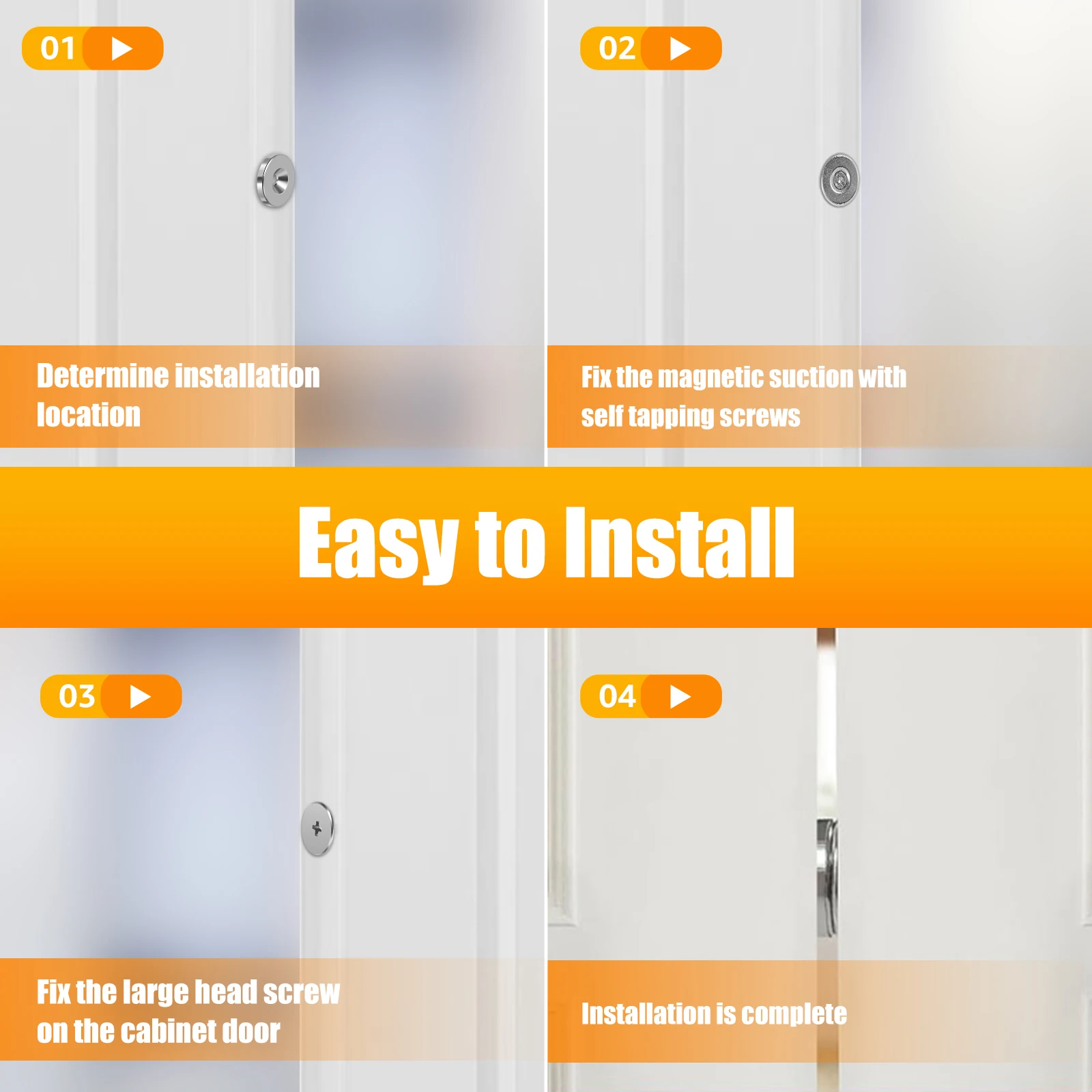 تجهيزات الأثاث 12 قطعة باب مغناطيسي قوي أقرب خزانة المصيد مزلاج إغلاق مخفي خزانة الباب الصيد