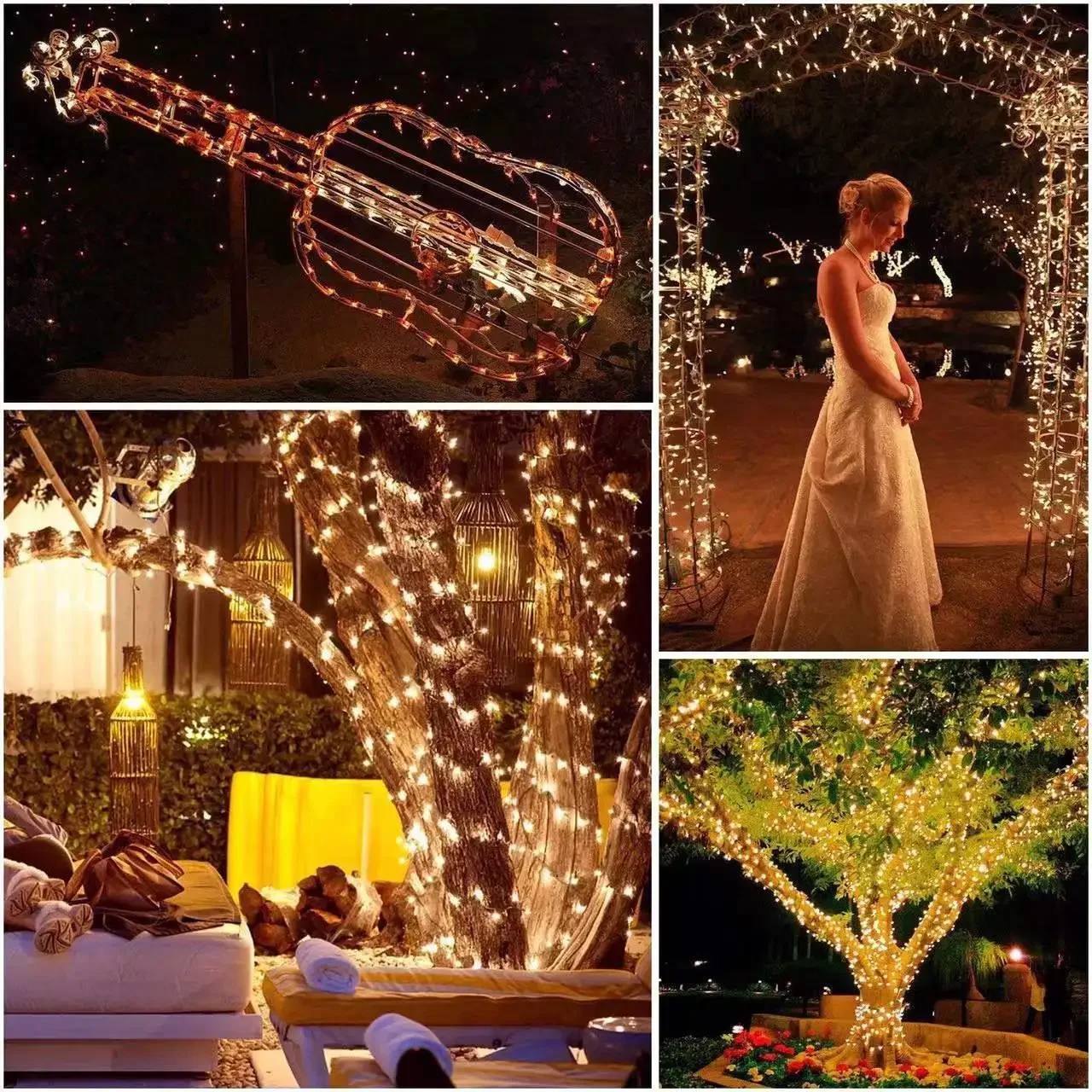 2023 LED Christmas Light Fairy Strings Lights Outdoor Garland 10M-100M For Xmas Holiday Party Wedding 2024 New Year Decoration