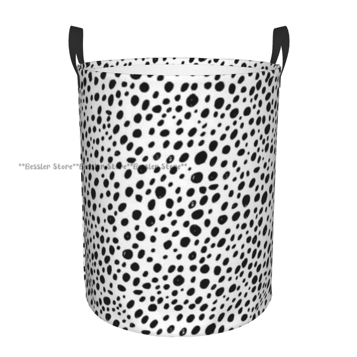 Dalmatian Polka Dots Waterproof Storage Bag Household Dirty Laundry Basket Folding Bucket Clothes Organizer