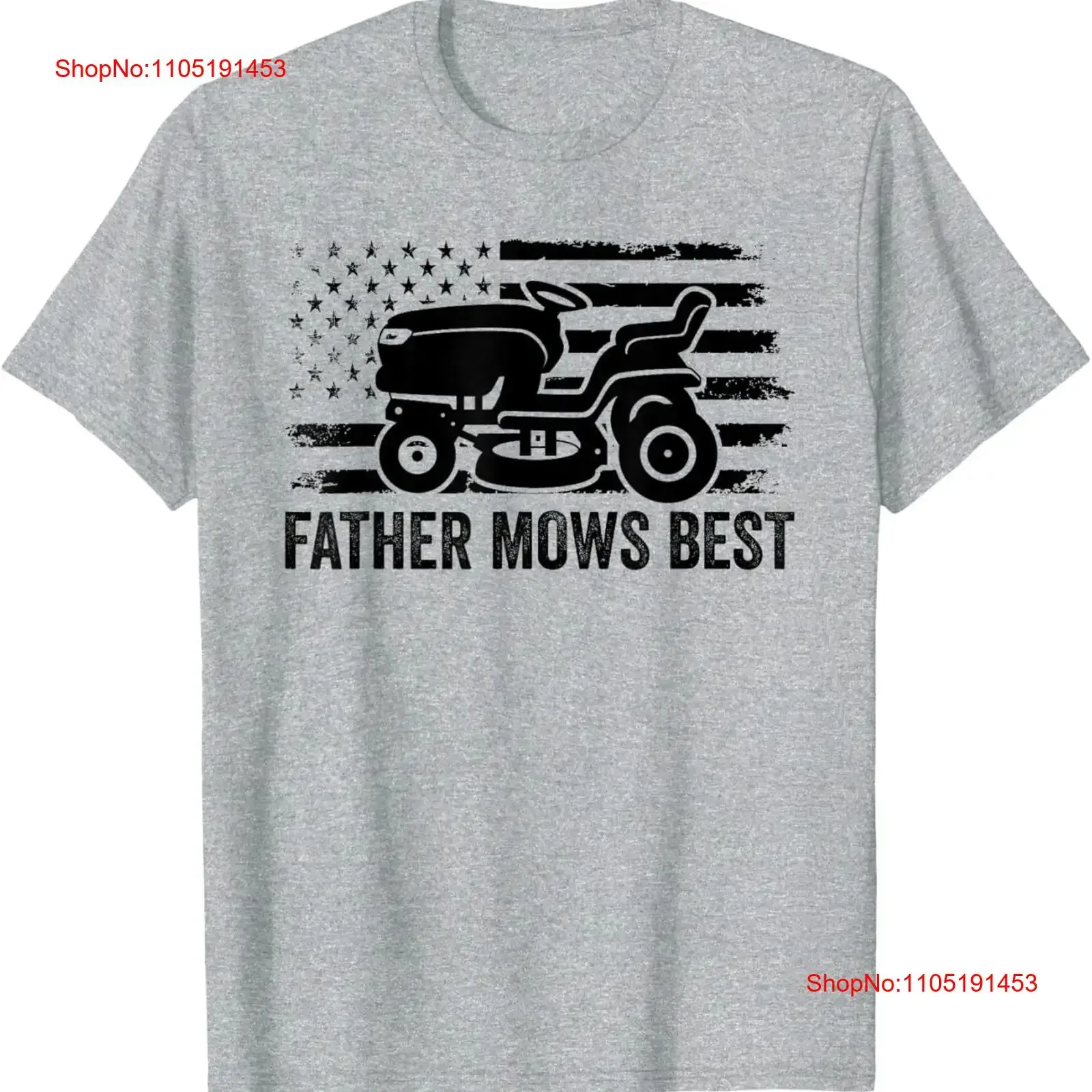 

Father Mows Best Lawn Care Dad Mowing Patriotic Father's Day T Shirt vintage Washed Unisex designer clothes Soft Versatile