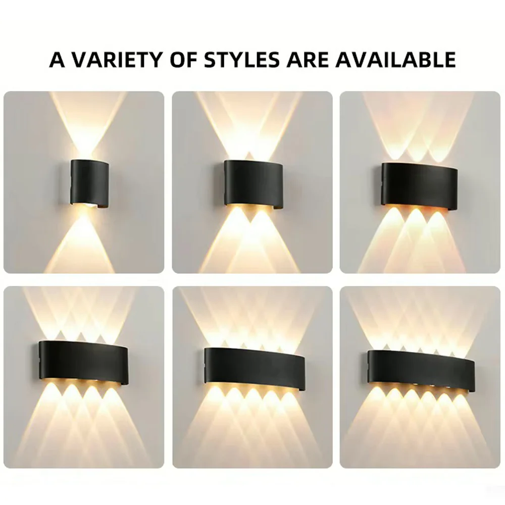 

Aluminum LED Wall Lamp Waterproof IP65 Outdoor Garden Lights 8W 12W Interior Wall Light for Bedroom Living Room Stairs Lighting