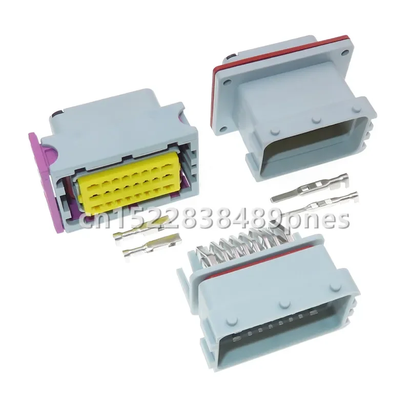 24 القطب FCI 211PC249S8005 HCCPHPE24BGYB90F السيارات ECU المقبس PCB التوصيل رمادي موصل الأسلاك لقطع غيار السيارات #1