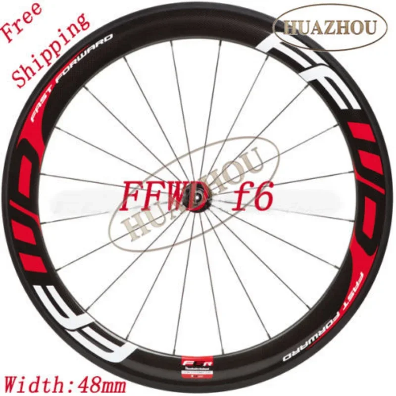 Wheels Stickers for FFWD F6R Vinyl Carved Craft Road Bike Bicycle Cycling Accessories Decals for Rims Depth 48mm