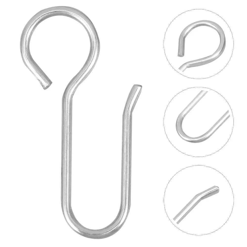 20Pcs S Shaped Curtain Track Hooks Metal Drape Ceiling Drapery Hook Pin Pinch Pleat Hook Decoration Hooks Shower Curtain Hanger view 4