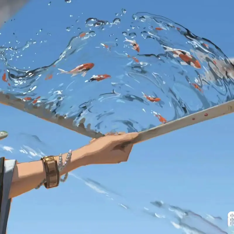 

Fan Painting Summer Water Fan, Material Pack Glass Paint, Photo Frame Epoxy