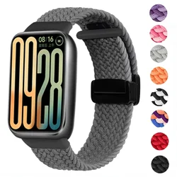 Nylon Loop Strap for Redmi Watch 5/4 Magnetic Adjustable Breathable Wristband for Xiaomi Mi Band 9/8 Pro Watchband Accessory