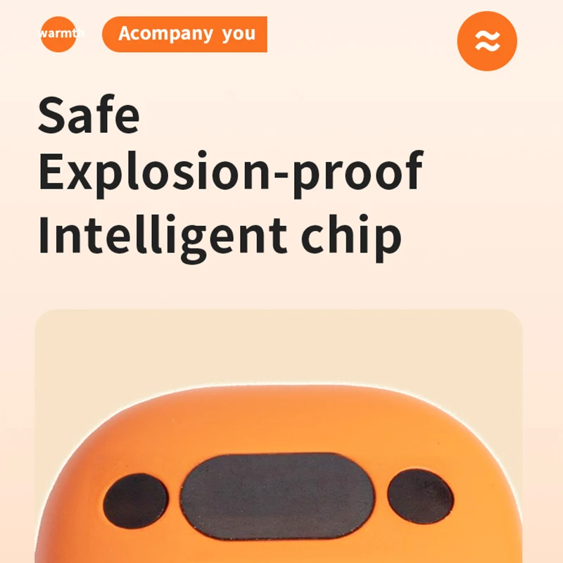 Magnetic Hand Warmer Rechargeable - 4 Colors (Orange/Pink/White/Black) Fast Heating 2-in-1 Pocket Heater for Winter Outdoor