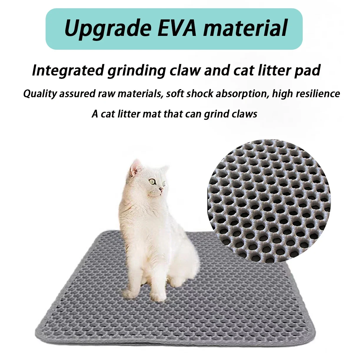 Pet Cat Litter Mat Waterproof Double Layer EVA Foldable Cat Litter Trapping Pet Carpet Bed Pads For Cats Pet Clean Supplies