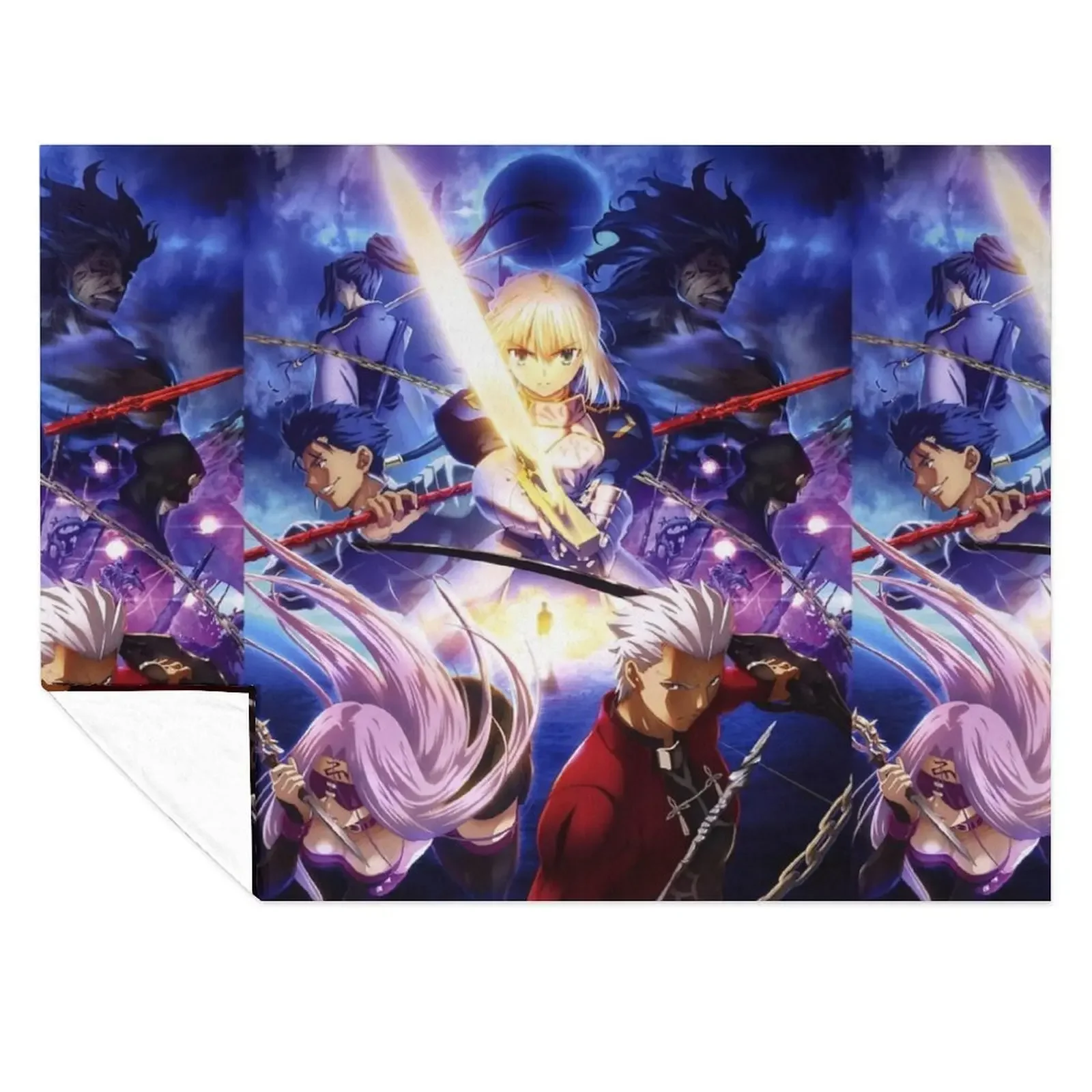 

Fate Stay Night Servants Throw Blanket Loose For Sofa Thin Camping heavy to sleep Blankets