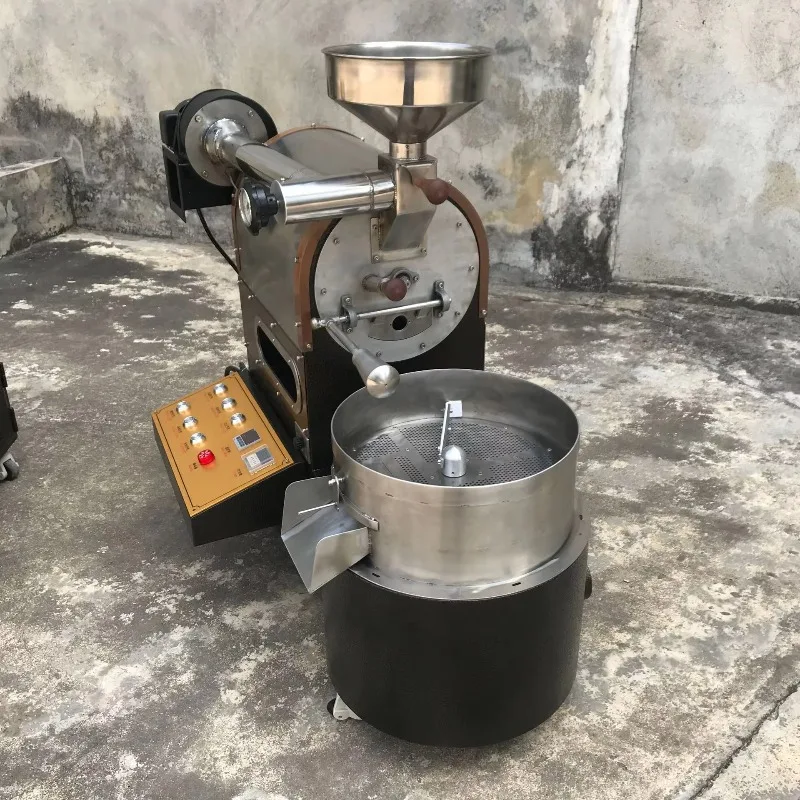 Electric Powered Stainless Steel Coffee Roaster 1kg Capacity Hot Air Widely Used Coffee Bean Roasting Machine