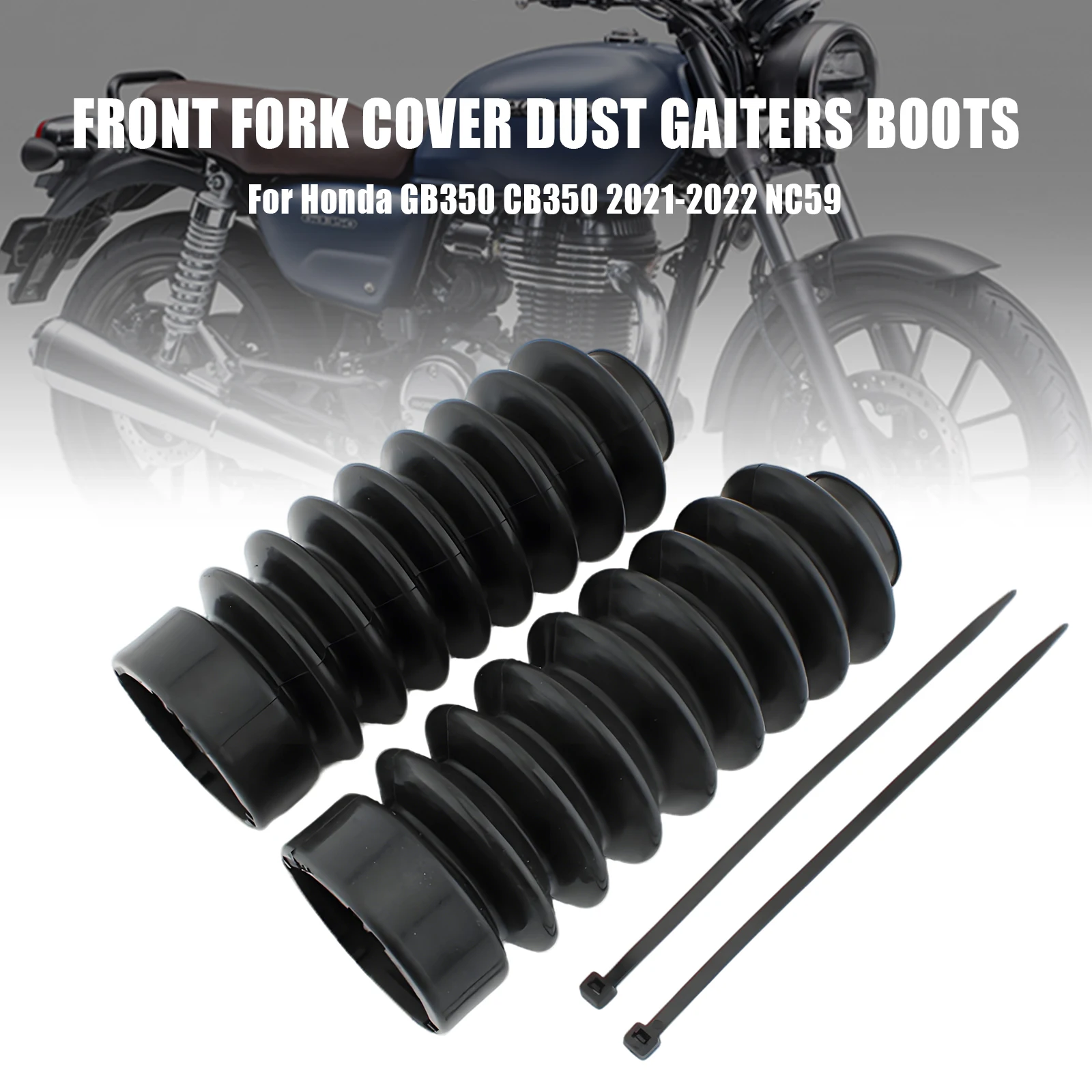 Picture 3: 2pcs Front Fork Gaiters Boot Shock Protector Dust Cover For Honda GB350 CB350 GB350S CB350S Motocross Off Road (2021-2022) NC59