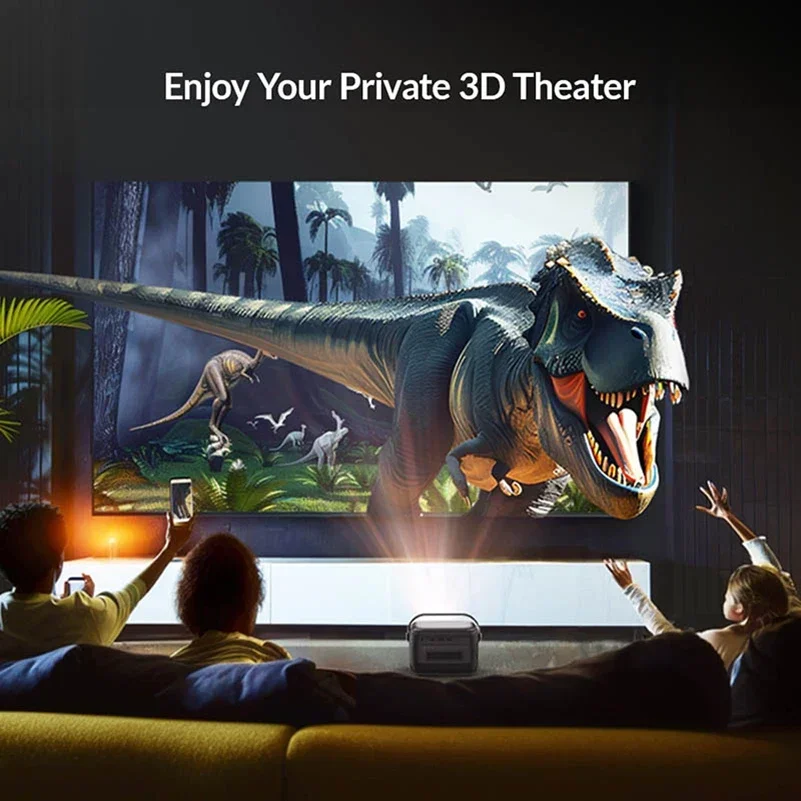 R20 Max Fabric Art Design Smart 4K Mini Portable 3D Hologram DLP WIFI Video LED Android Projector W/ Battery For Cinema