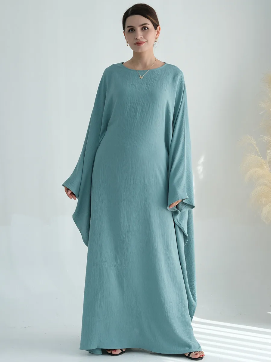 Abaya musulmana de Dubái para mujer, vestido Hijab de lujo liso y modesto, bata de Ramadán, caftán para mujer, vestidos largos de noche, ropa islámica jalabiya