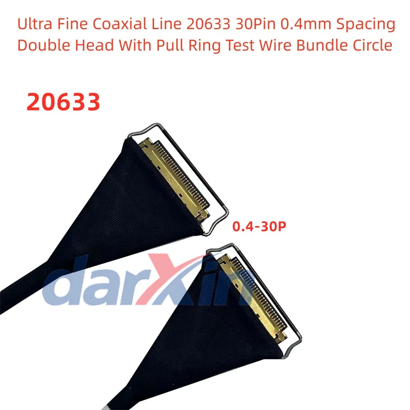 Ultra Fine Coaxial Line 20633 30Pin 0.4mm Spacing Double Head With Pull Ring Test Wire Bundle Circle