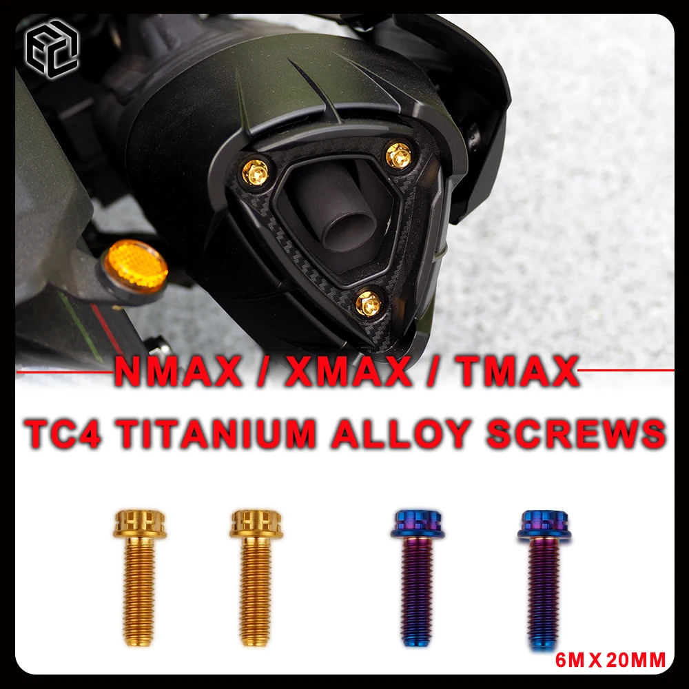

Motorcycles Titanium Alloy Screws For NMAX155 XMAX300 TMAX560 Body Screws Golden Screws Exhaust Hood Rearview Mirror Screws