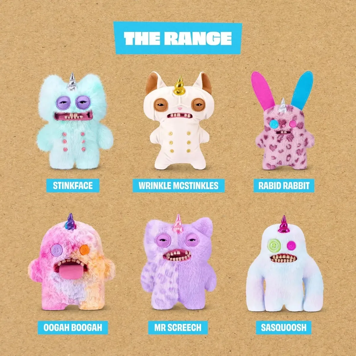 Original Fuggler Neue Fugglercorn Plüschtiere Einhörner Plüschpuppen Kissen Niedliche Cartoon Lustige Zahnmonster Einhorn-Serie 22CM