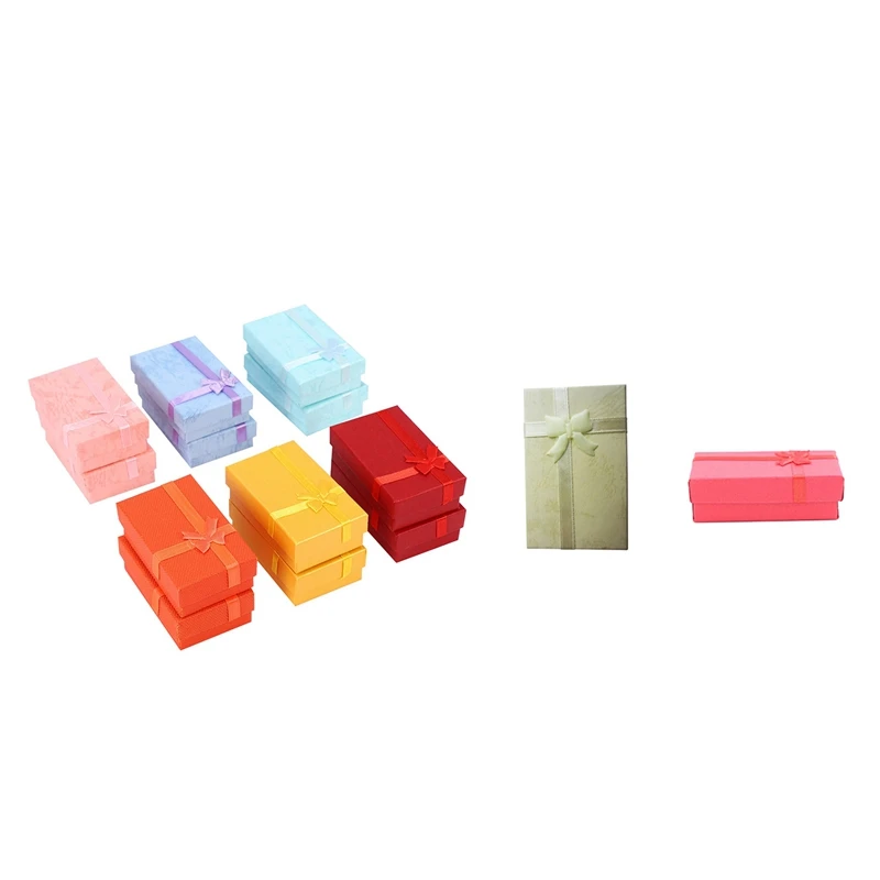 A96Q-16Pcs Paper Jewelry Gifts Boxes For Jewelry Display-Rings, Small Watches, Necklaces, Earrings, Bracelet Gift Packaging Box