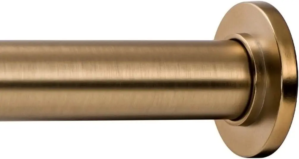 

Tension Curtain Rod - Spring Tension Rod for Windows or Shower, 54 to 90 Inch. Warm Gold