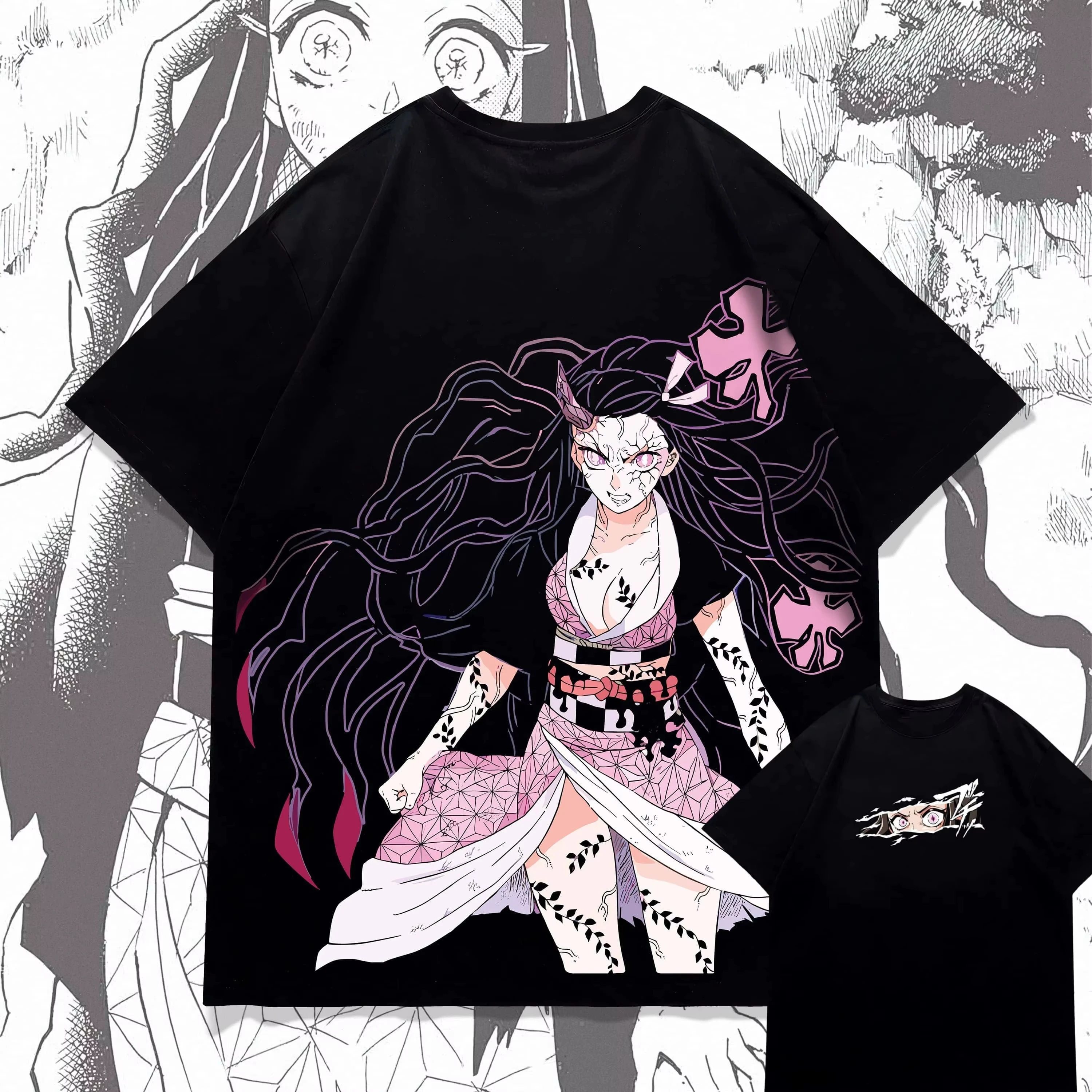 Demon Slayer Japanese Anime Merch Printed T Shirt Blade Flame Pillar Worm Pillar Love Pillar Character Graphic Collection