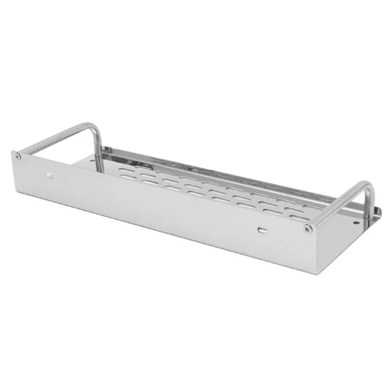 F92B Stainless Steel Kitchen Bathroom Shelf Wall-mounted Storage Rack Single Layer