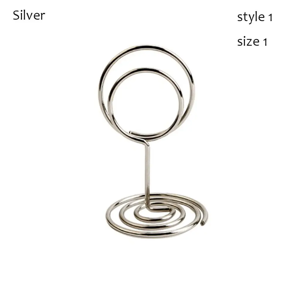 1pc Romantic Desktop Decoration Wedding Supplies Paper Clamp Place Card Table Numbers Holder Clamps Stand Photos Clips